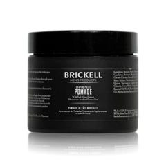 Brickell shaping paste pomade bottle front view for natural texture.