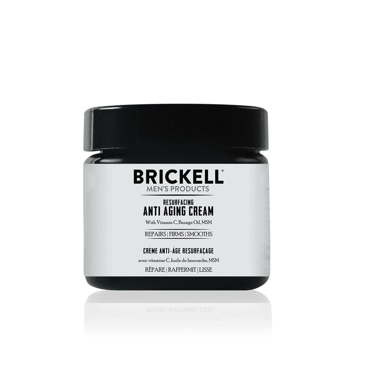 Brickell Resurfacing Anti-Aging Face Cream tube for smoother skin texture.