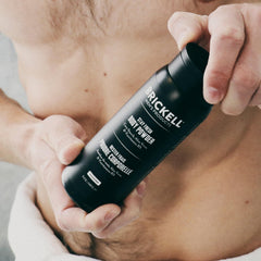 Brickell Stay Fresh sweat absorption highlight illustrates keeping skin dry after workouts.