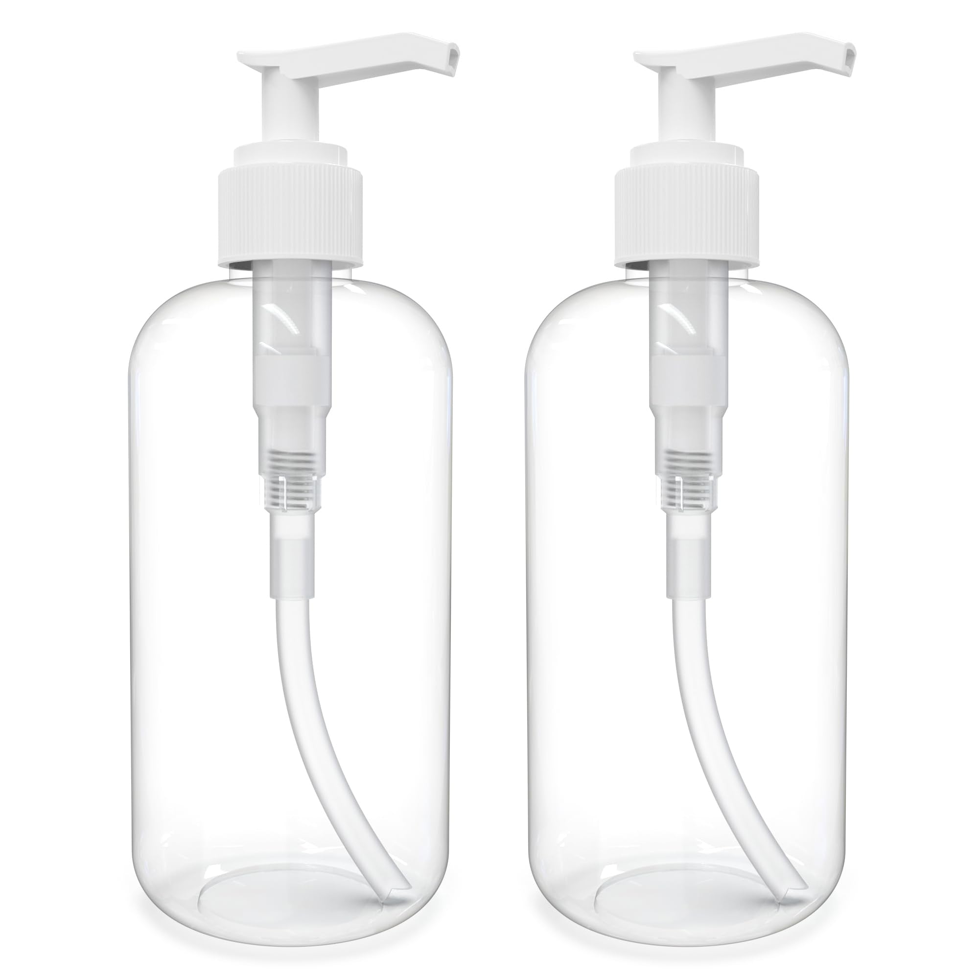 BRIGHTFROM 8 oz pump bottle empty for easy refills and mess-free dispensing.