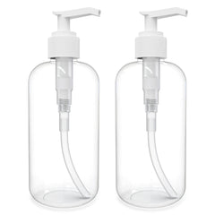 BRIGHTFROM 8 oz pump bottle empty for easy refills and mess-free dispensing.