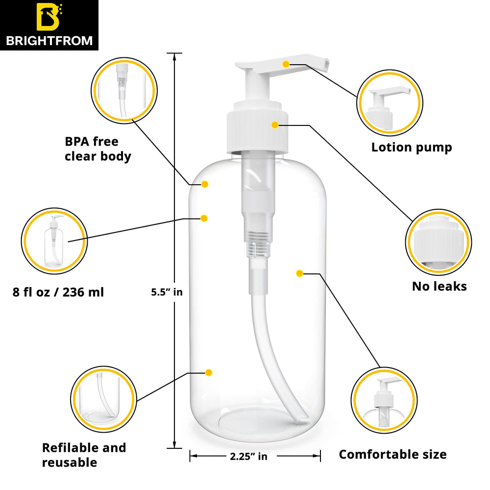 BRIGHTFROM BPA-free plastic bottle keeps liquids safely stored and ready to use.