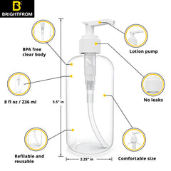 BRIGHTFROM BPA-free plastic bottle keeps liquids safely stored and ready to use.