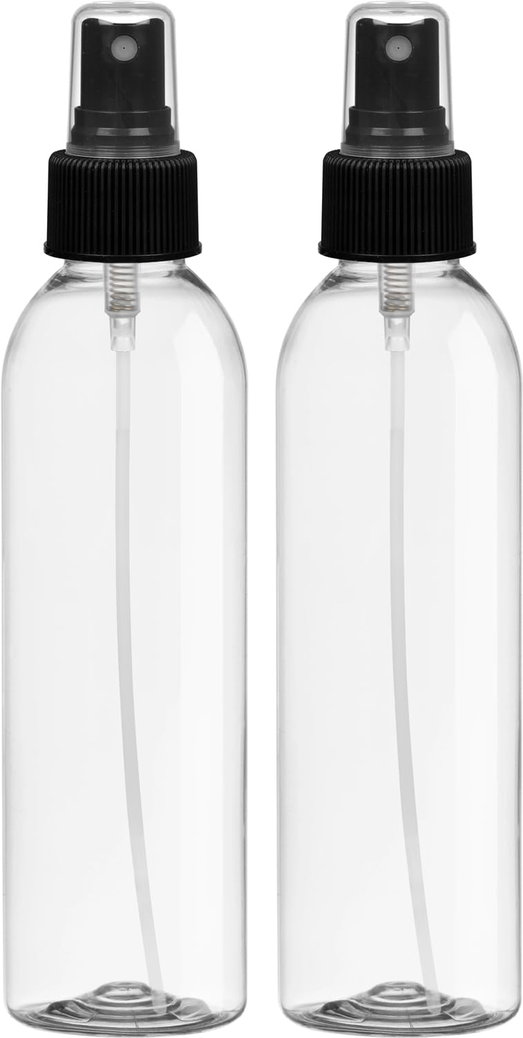 BRIGHTFROM fine mist bottle 6oz clear for precise facial mists on the go