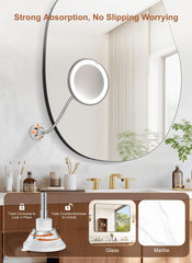 Brightown 10x magnifying mirror battery operated cordless offers room-to-move without wires