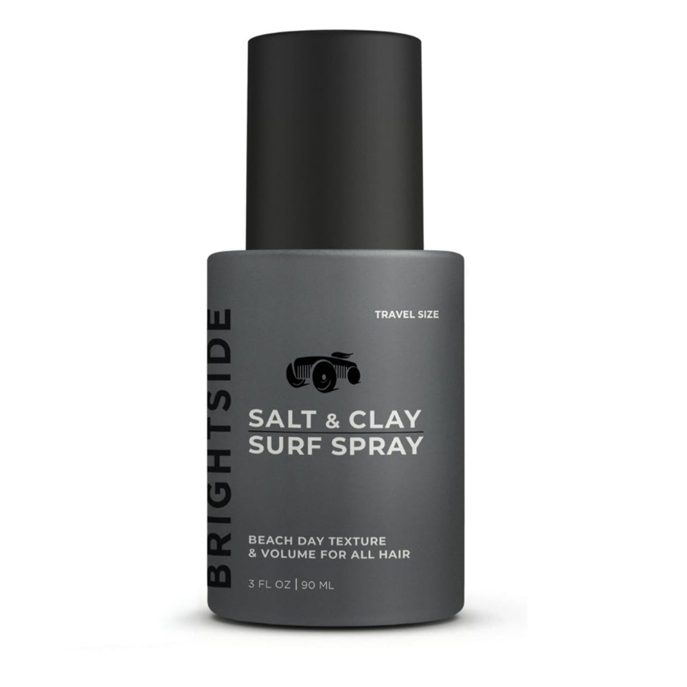 BRIGHTSIDE Salt & Clay Surf Spray bottle showing beachy texture for light hold.