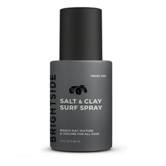 BRIGHTSIDE Salt & Clay Surf Spray bottle showing beachy texture for light hold.
