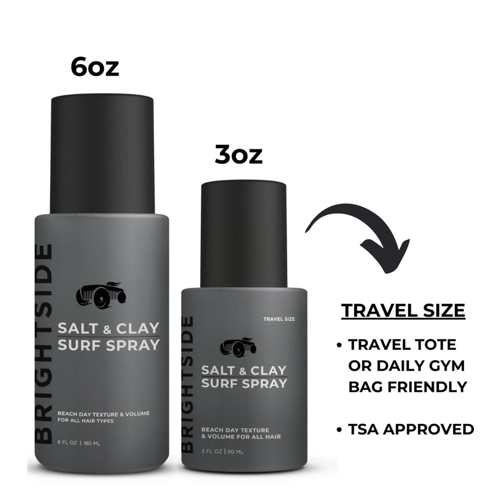 BRIGHTSIDE Surf Spray before and after casual waves look.