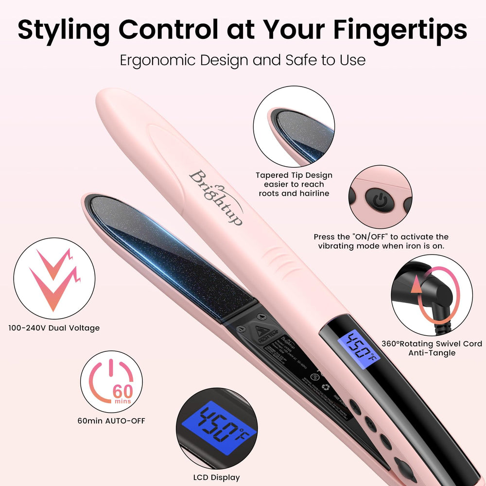 Brightup dual voltage travel-ready design with auto shut-off safety