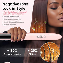 Brightup heat settings range from 280 to 450 degrees for versatile looks