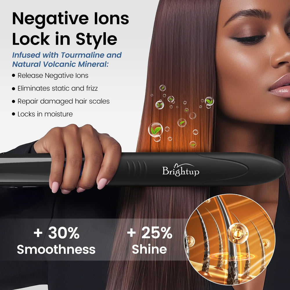 Brightup heat-20s quick-heat feature shown in action for time saving.