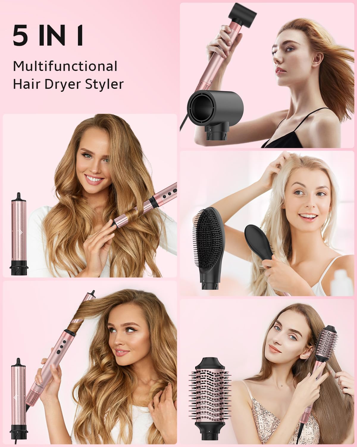 Brightup Air Wrap COANDA automatic curling for effortless, bouncy curls.