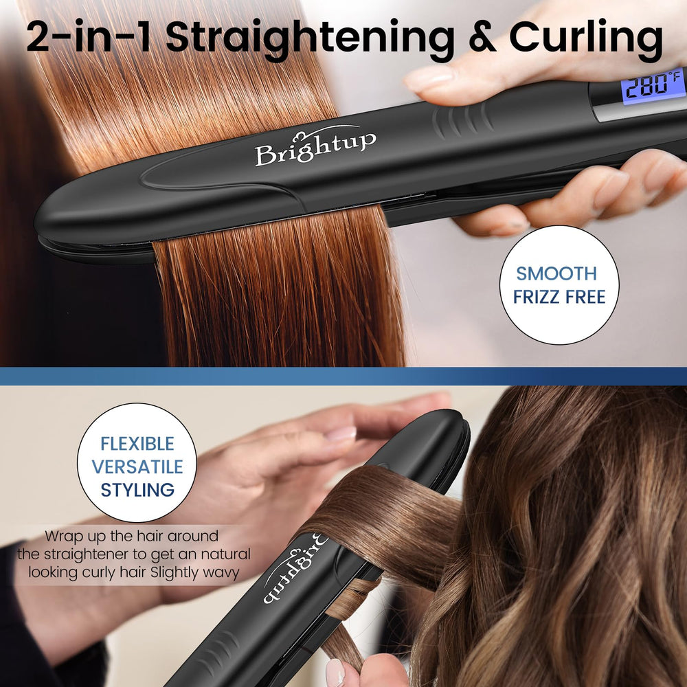Brightup curl/wave styling preview demonstrating beachy texture options.