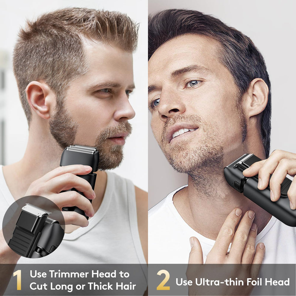 Brightup shaver side-trimmer 2-in-1 design enables precise grooming.