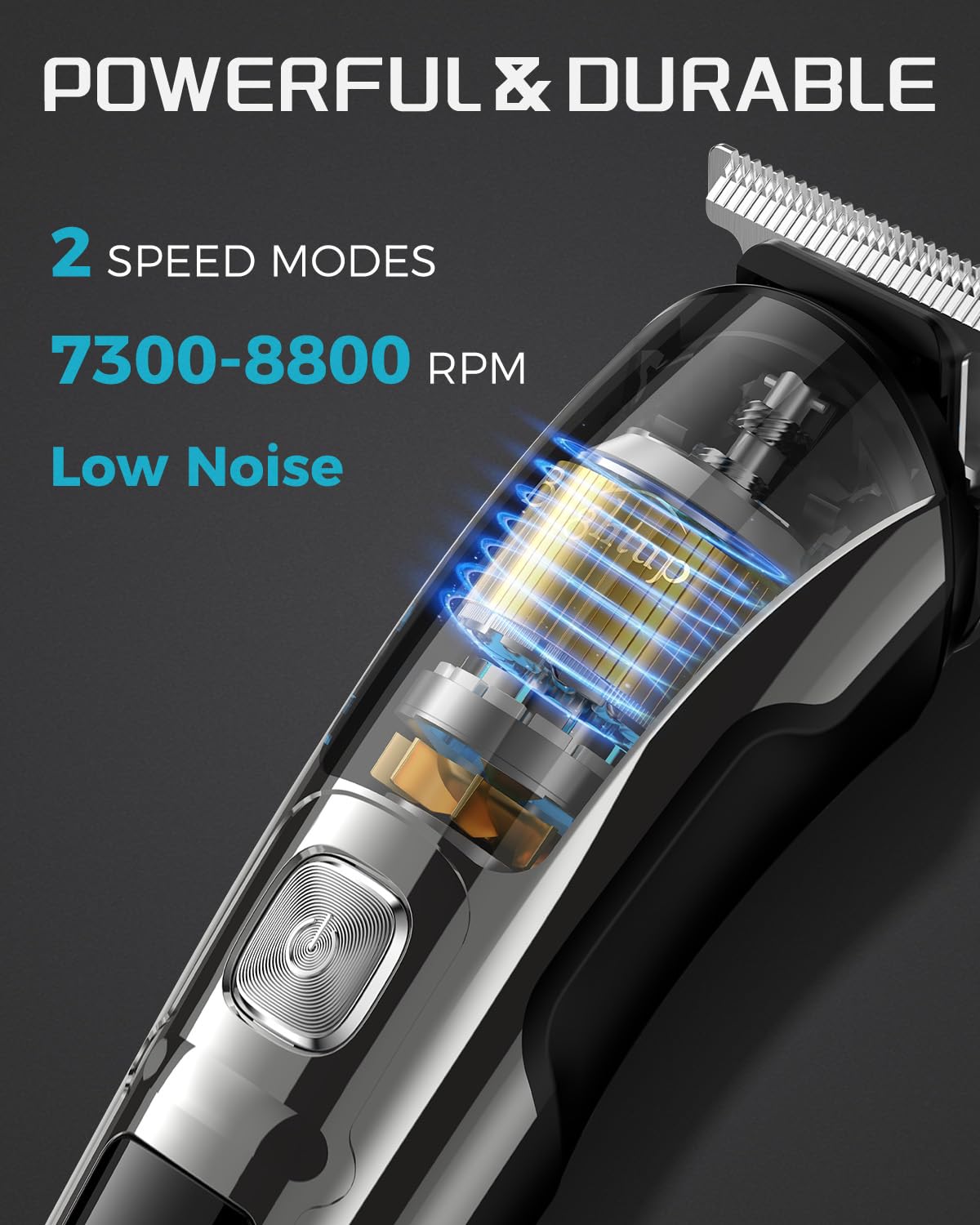 Brightup beard trimmer LED display shows battery level clearly.