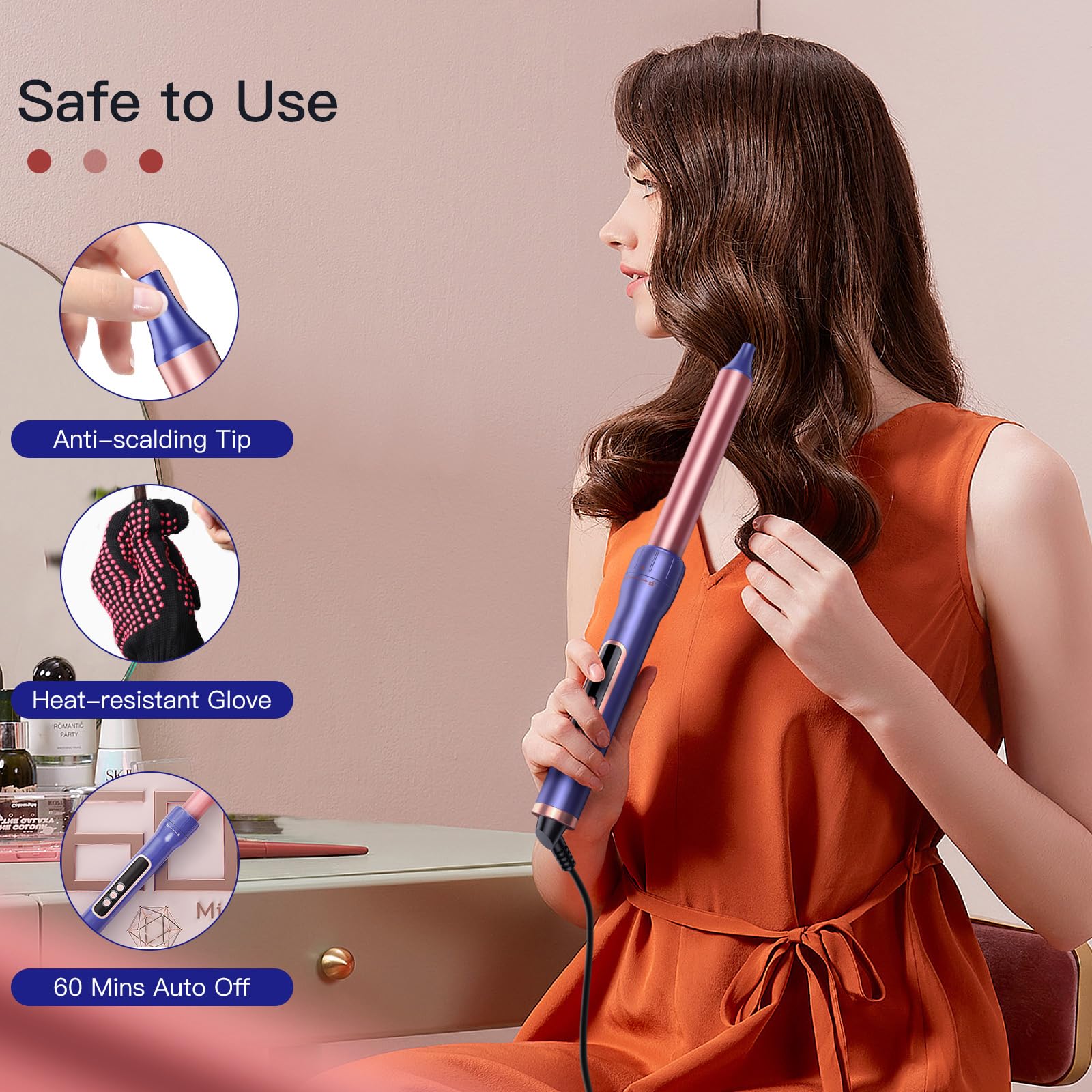 Brightup Pro heat-resistant glove and clips for safer, neater styling.