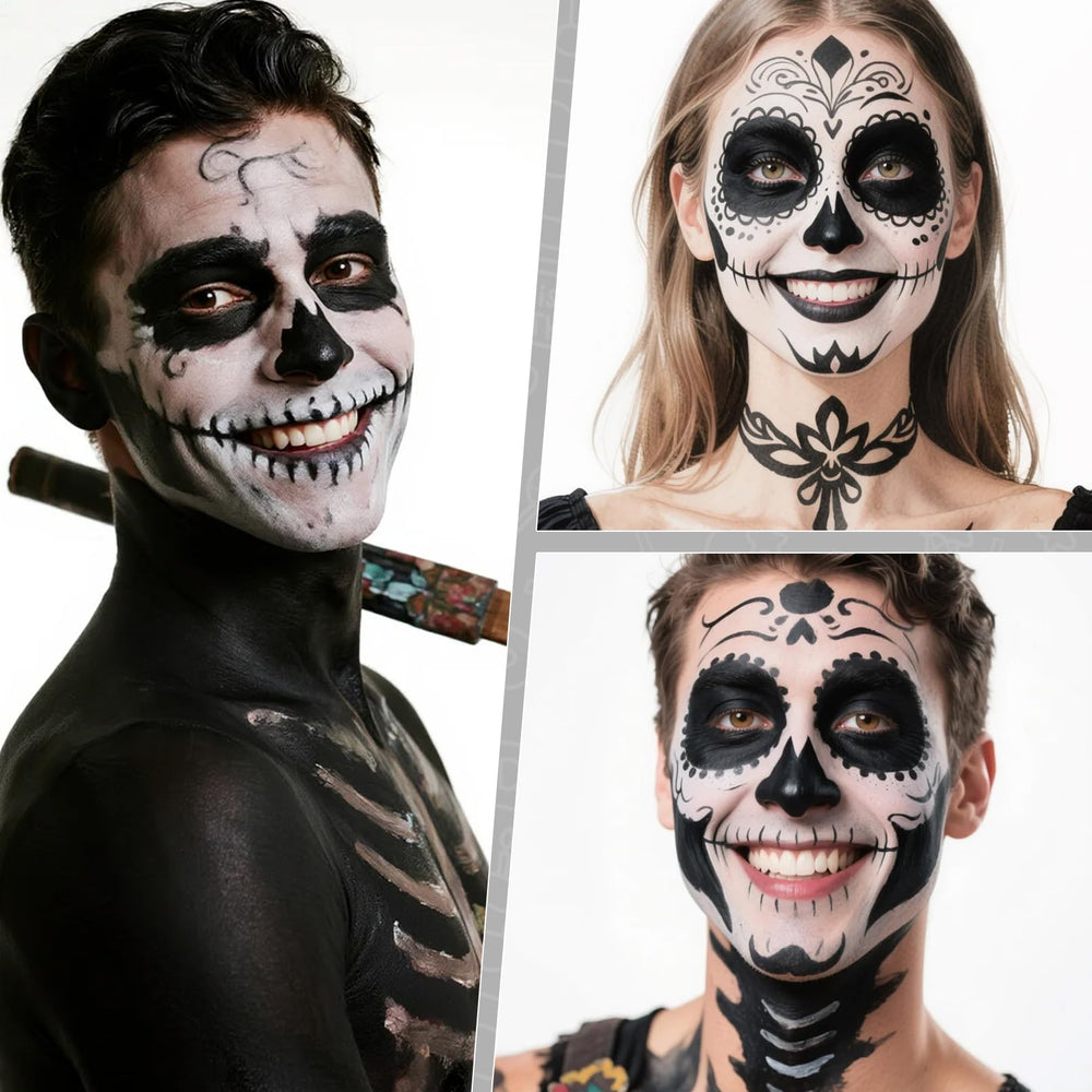 BRIMFULITE face paint activation with brush for precise lines and blending