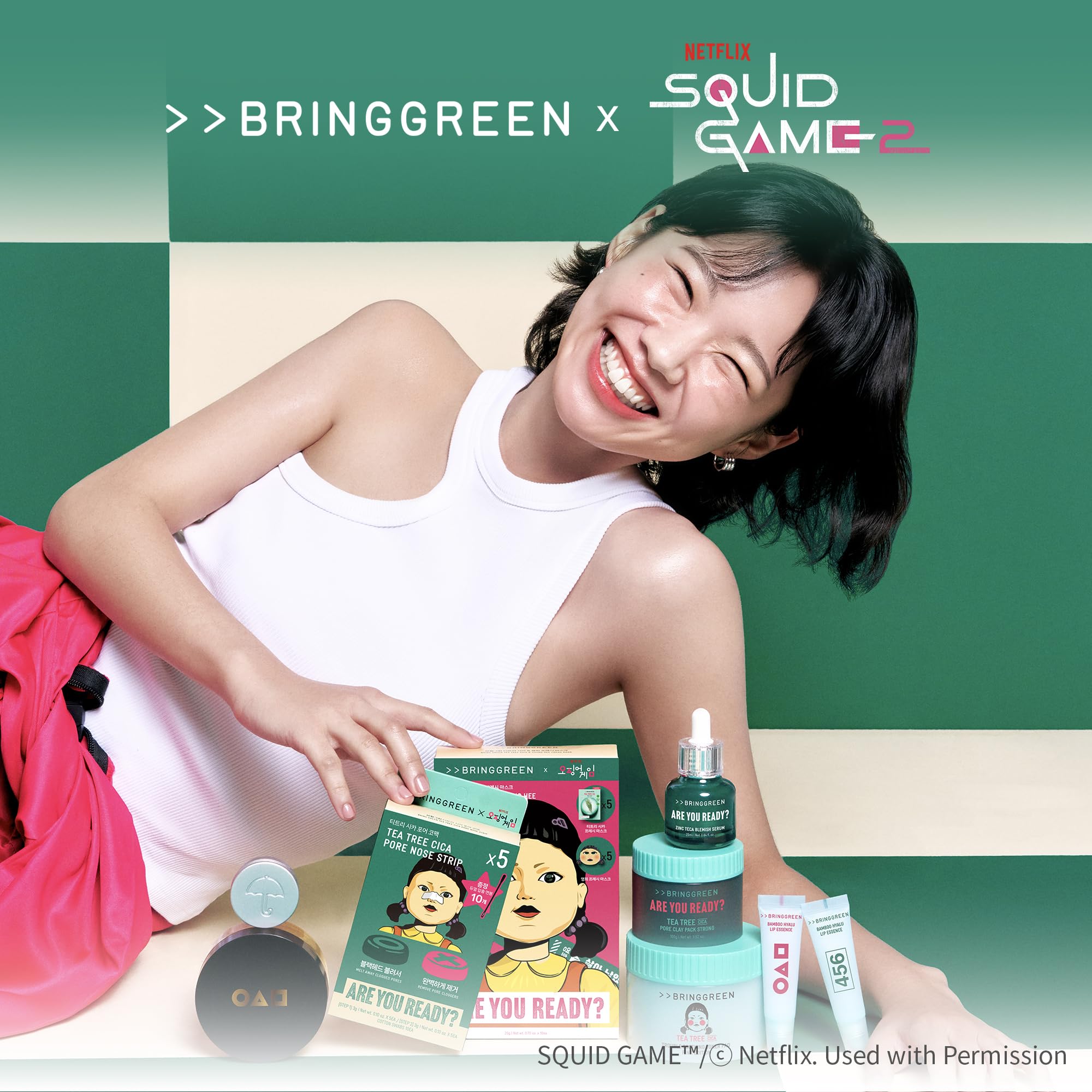 BRING GREEN gift-worthy squid game fans lip essence set