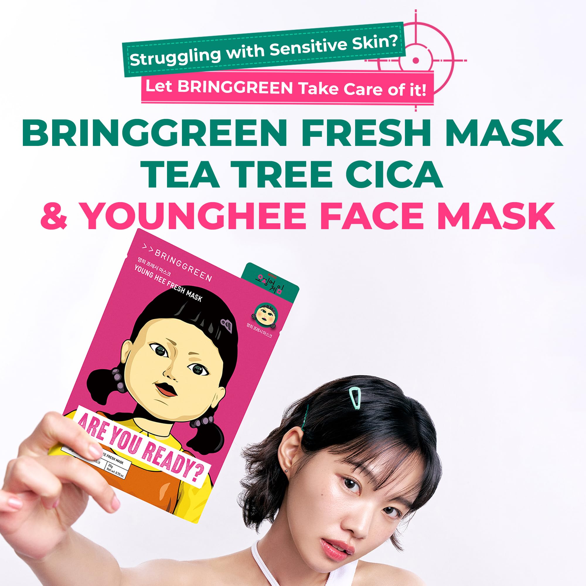 BRING GREEN tea-tree-cica-5ea-closeup highlights soothing ingredients for sensitive skin.