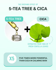 Ingredient focus on Tea Tree Complex and Cica in BRING GREEN cream.