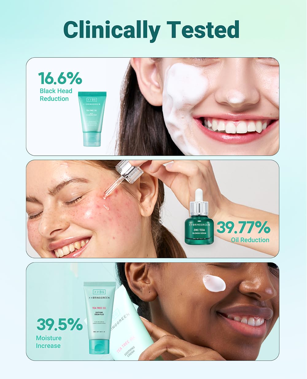 BRING GREEN Deep Cleansing Foam close-up demonstrates rich lather and gentleness