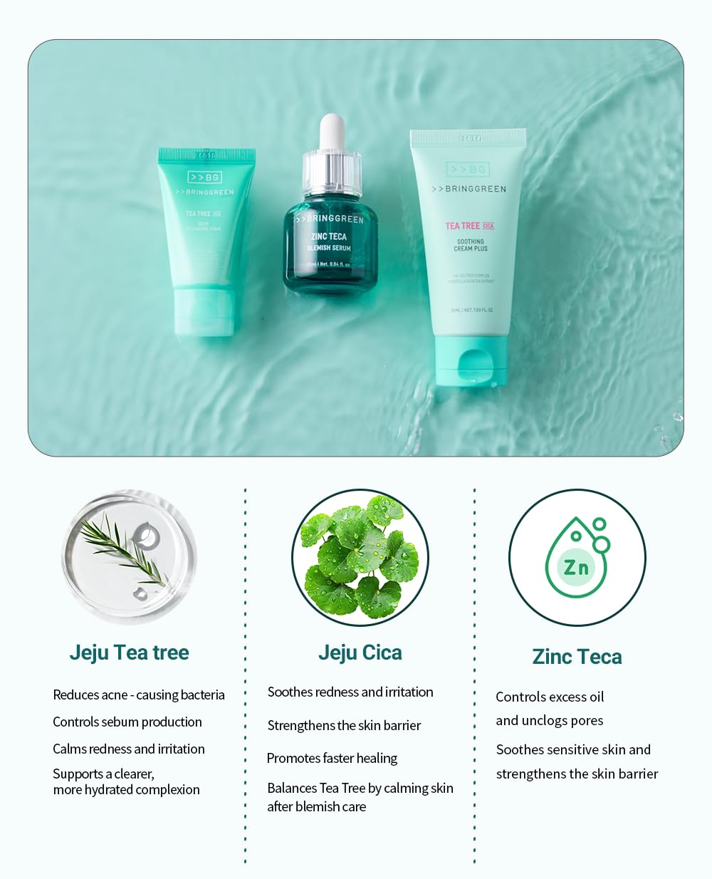 BRING GREEN Serum texture close-up hints at lightweight absorption