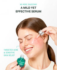 BRING GREEN Zinc Teca Serum being applied in the palm for easy absorption.