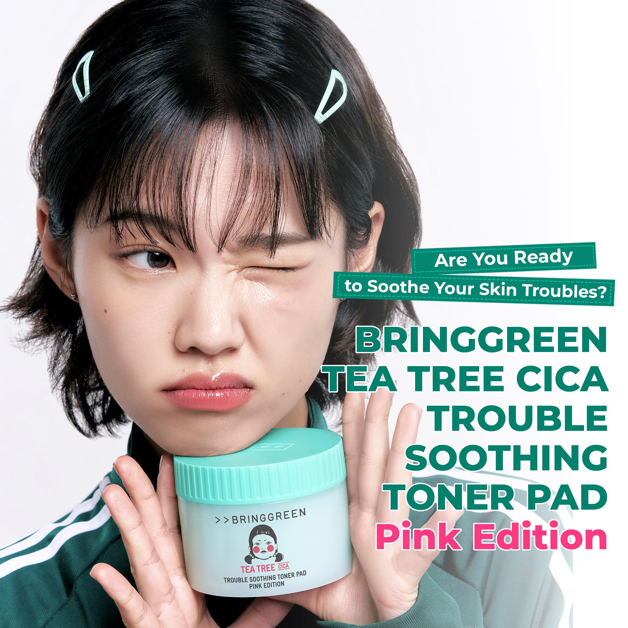 BRINGGREEN gentle-on-sensitive-skin pad provides low-irritant care for redness-prone days