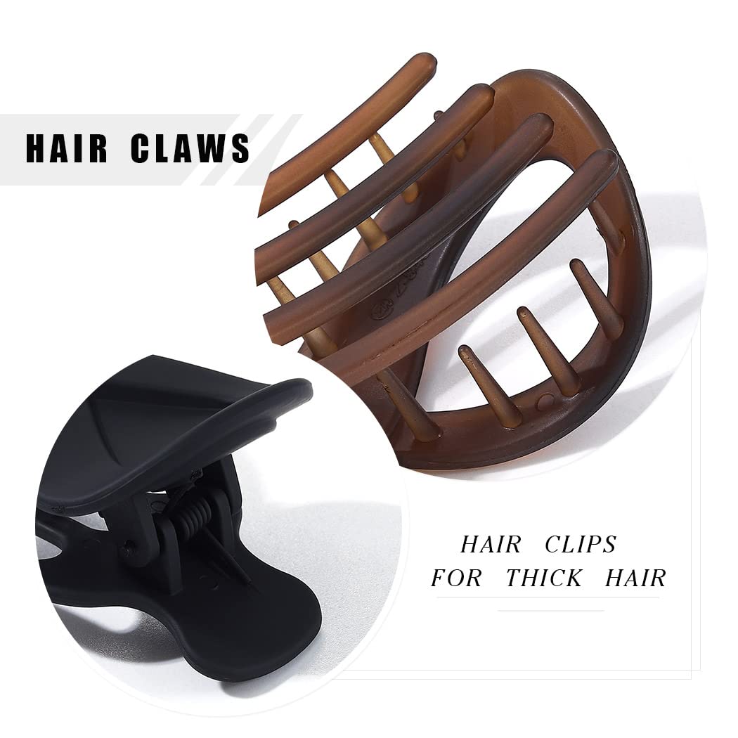 Brinie French Concord clip securing thick hair with strong grip