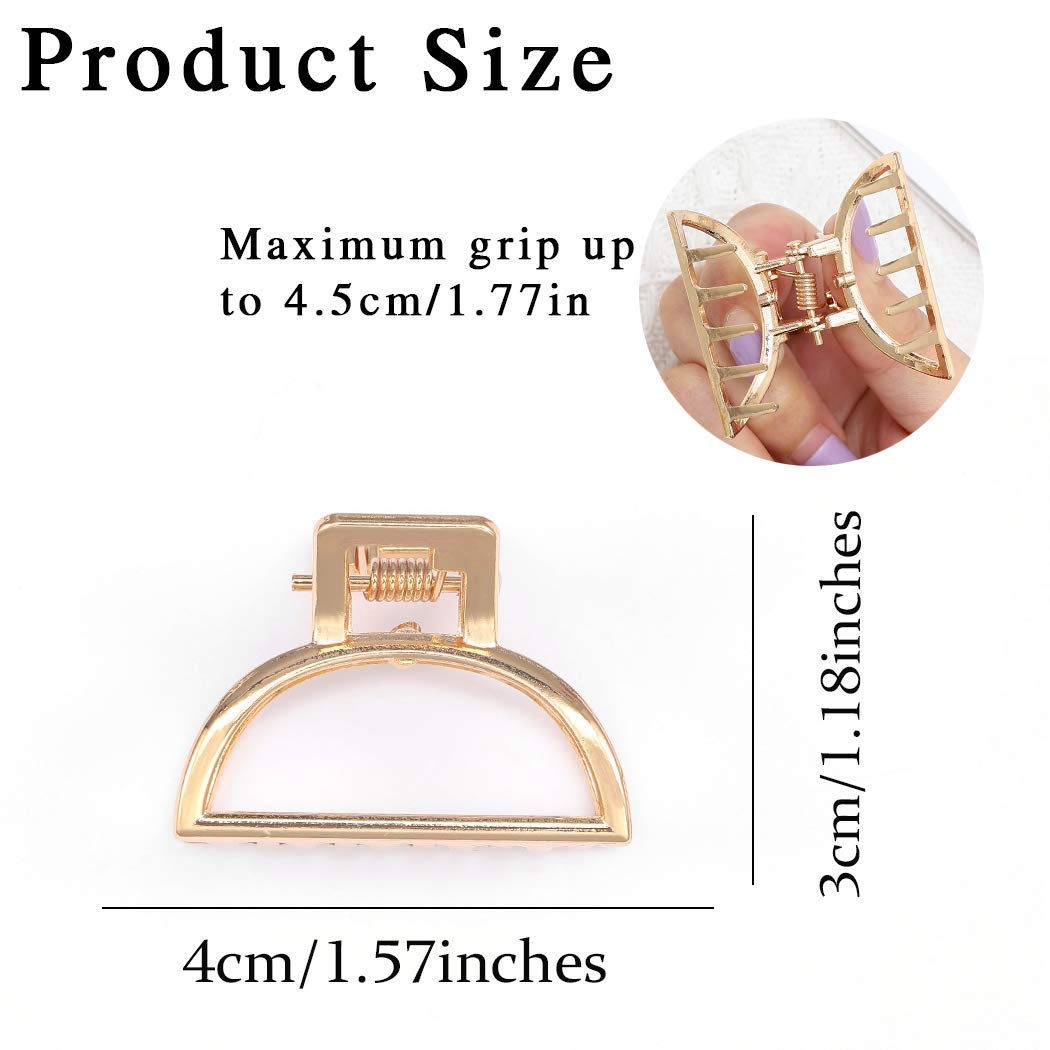 Brinie gold hair claw square design adds classic finishing touch