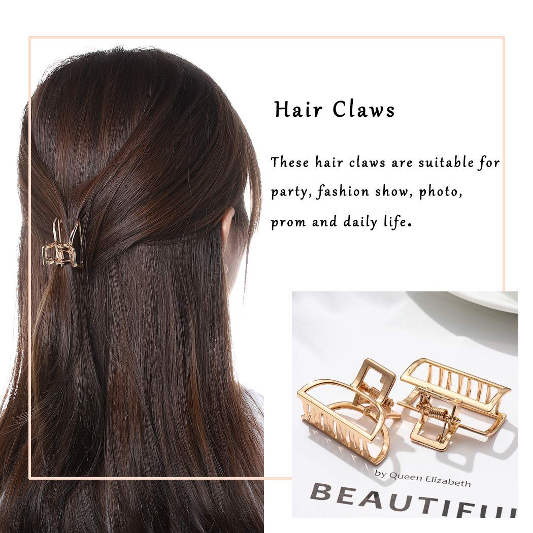 Brinie gold hair clip worn on bun provides secure hold