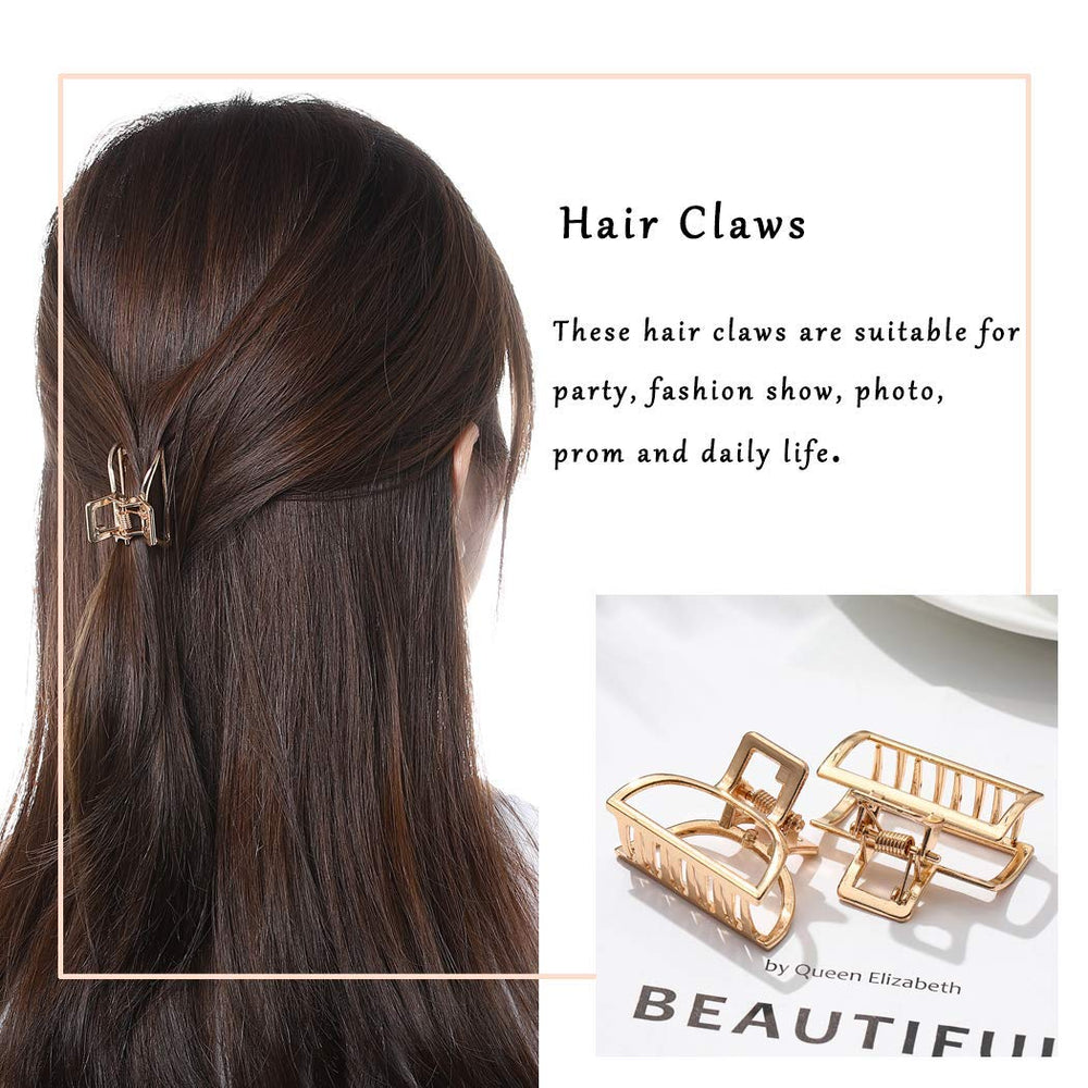 Brinie gold hair clip worn on bun provides secure hold