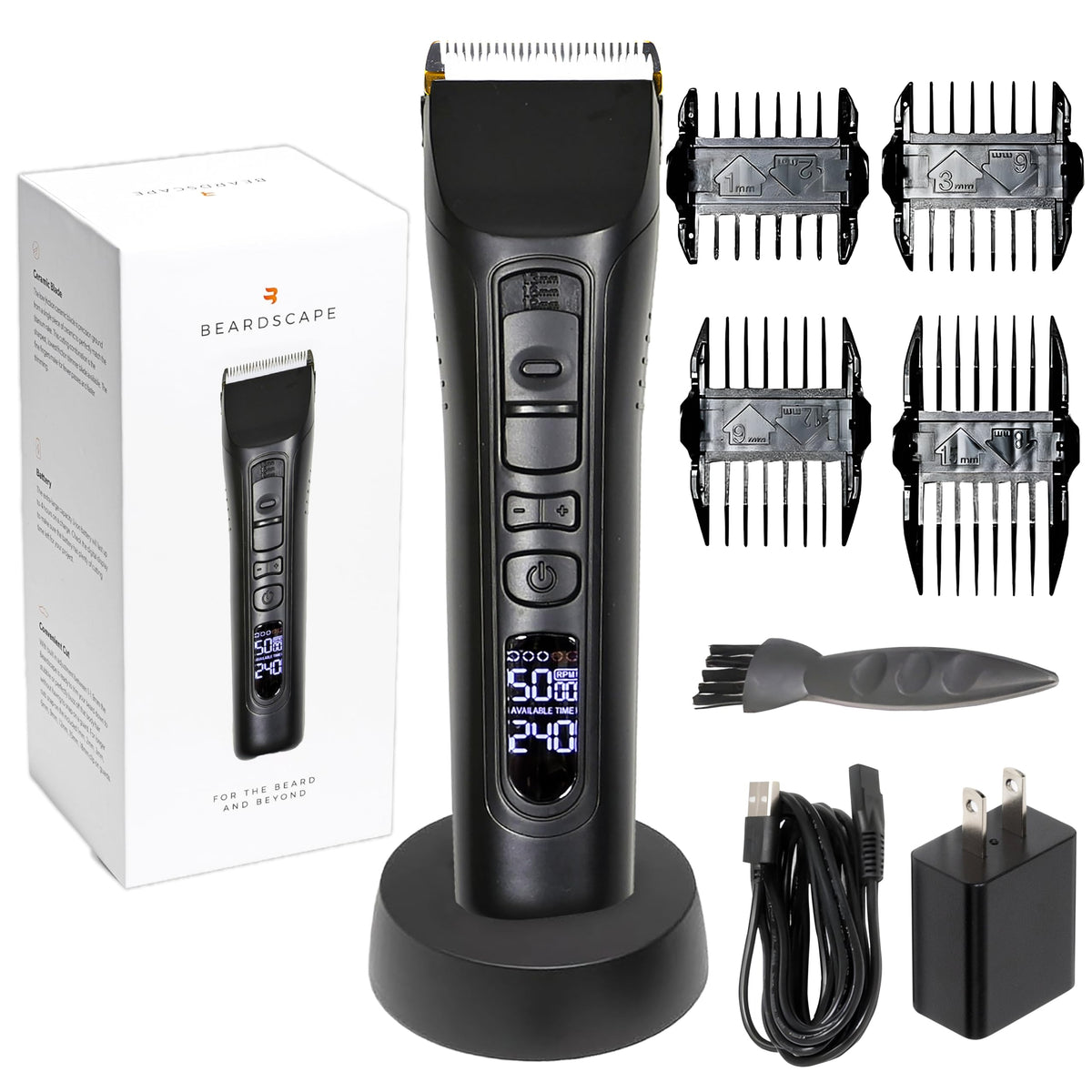 Brio Beardscape V1 beard trimmer close-up blade for sharper cuts