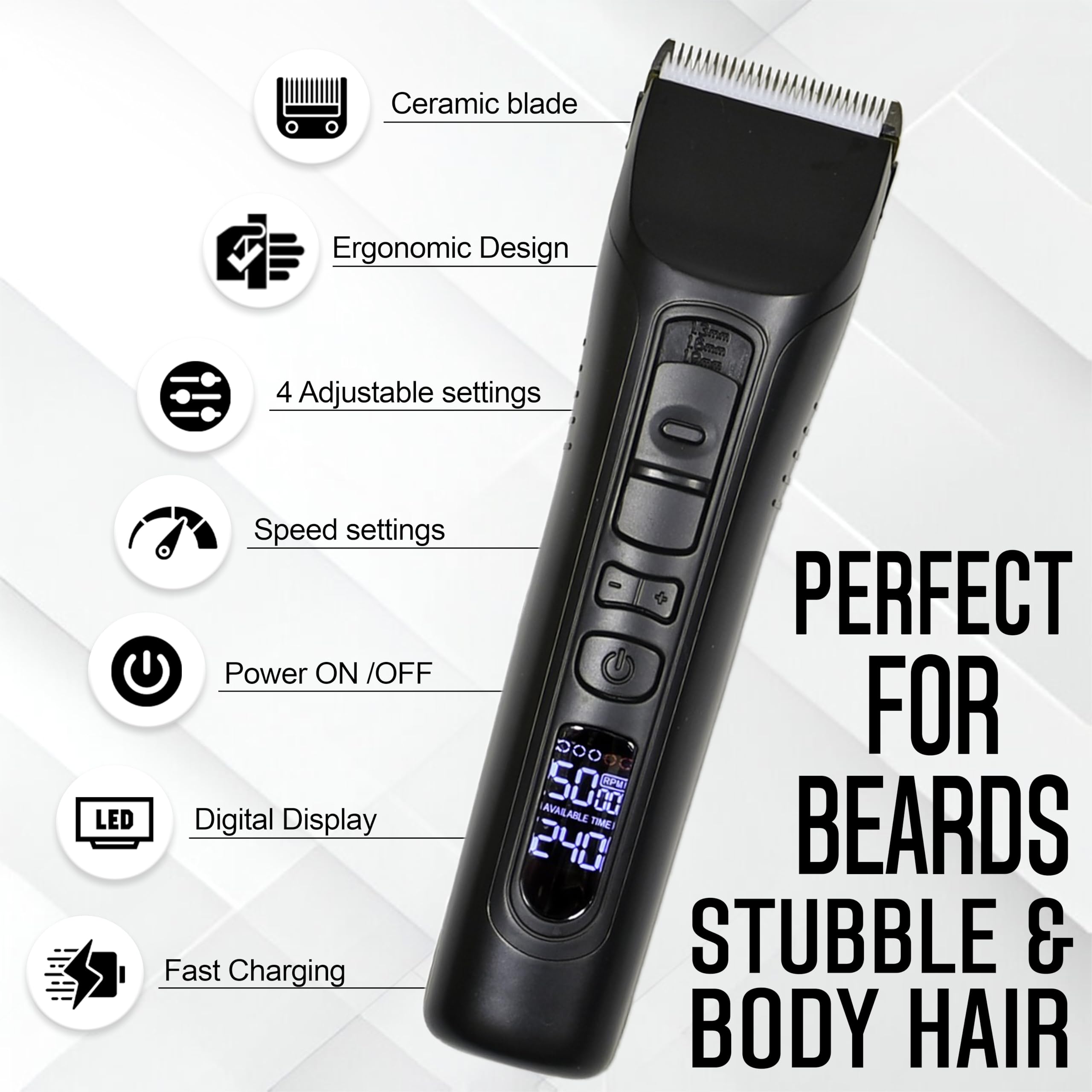 Brio Beardscape V1 silent operation during precise beard shaping