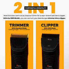 Brio Zero Blade used for meticulous mustache detailing and precise trimming