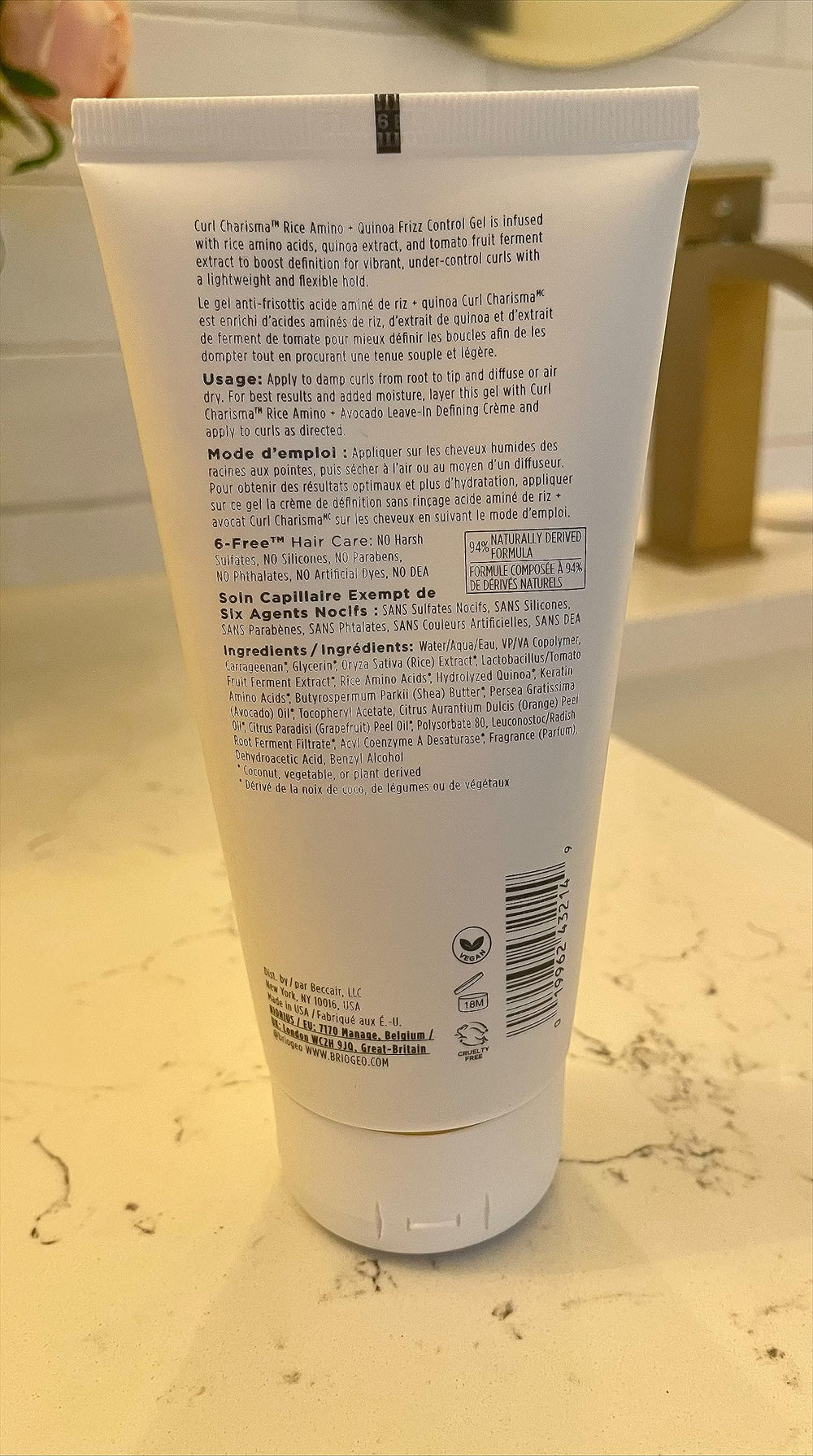 Briogeo Curl Charisma bottle glow highlights clean, cruelty-free formula.