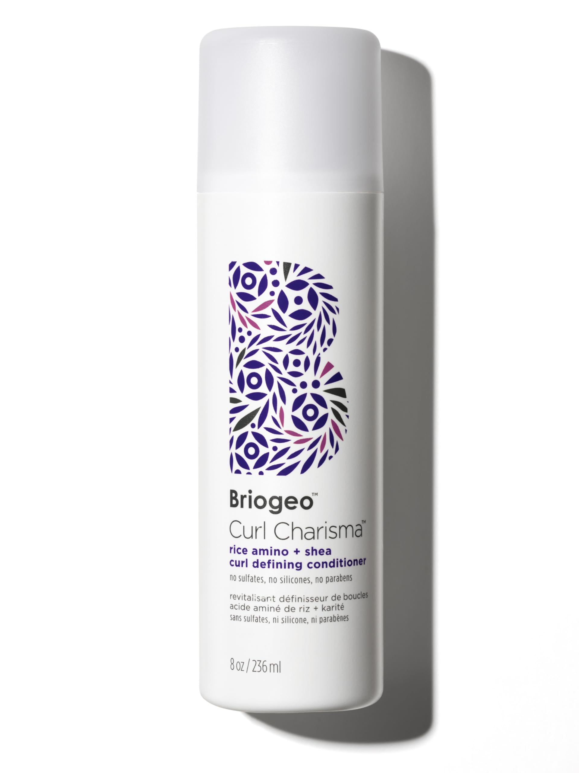 Briogeo Curl Charisma bottle with pour demonstrates silicone-free hydration for defined waves