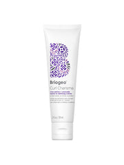 Briogeo Curl Charisma leave-in cream dispenser shows defined, hydrated curls