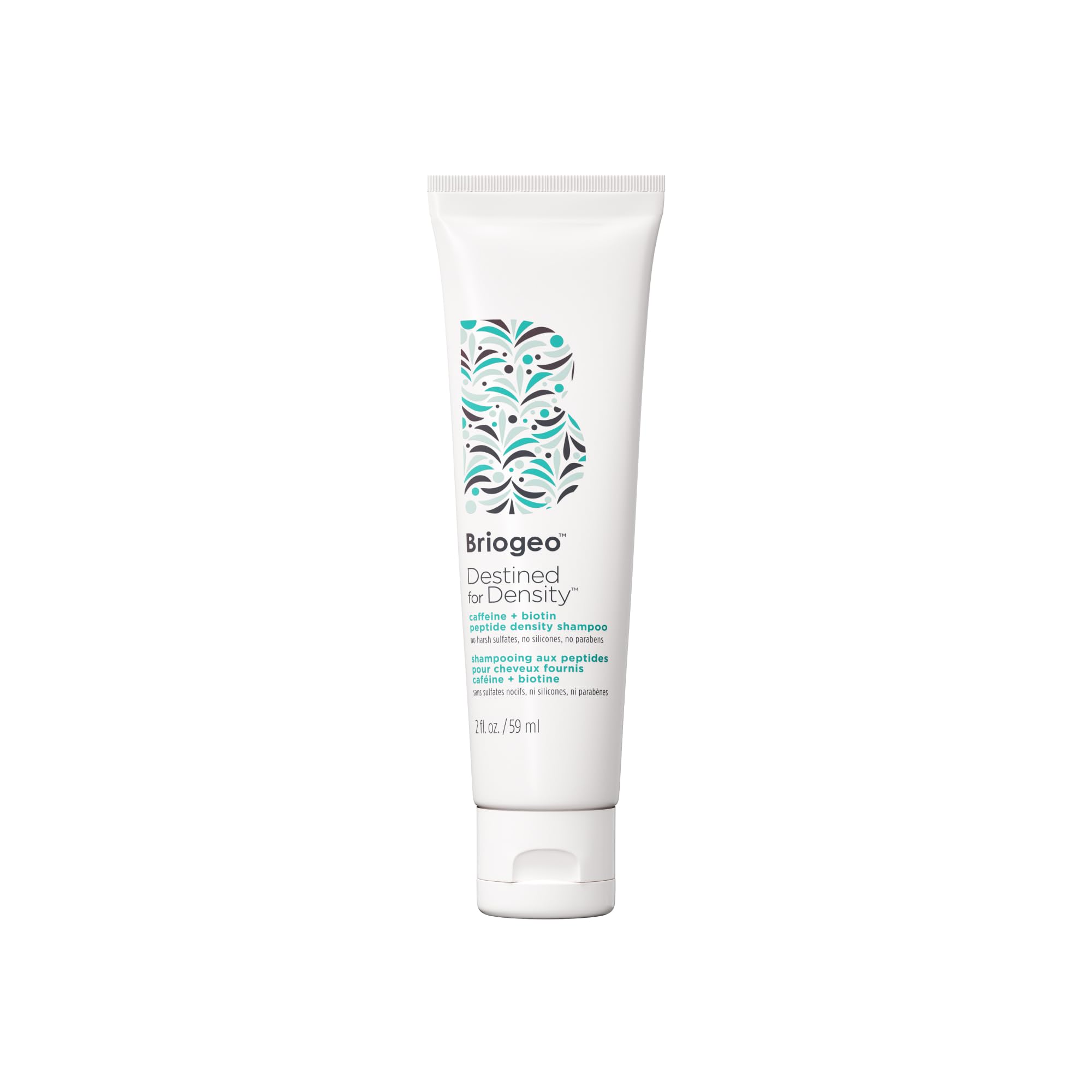 Briogeo Destined for Density bottle pour shows easy application for volumizing hair