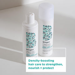 Briogeo Destined for Density hair closeup reveals glossy, thicker-looking strands