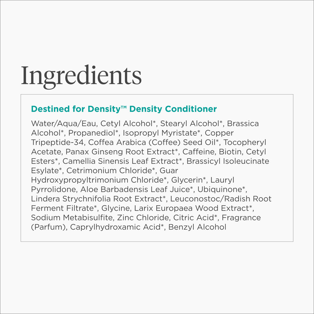 Briogeo Destined for Density label details note 97% naturally derived ingredients