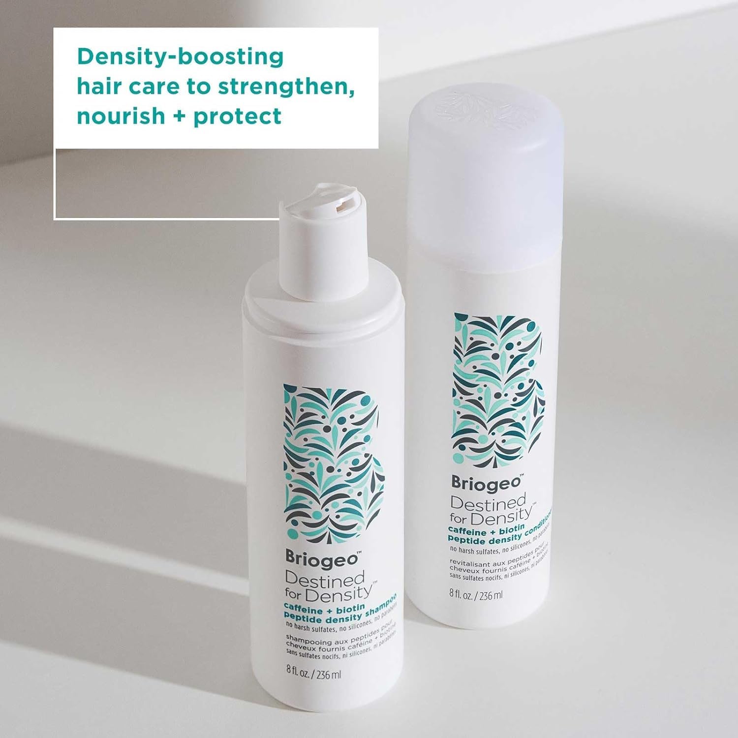Briogeo Destined For Density shampoo foam lather demonstrates cleansing and scalp stimulation benefits.