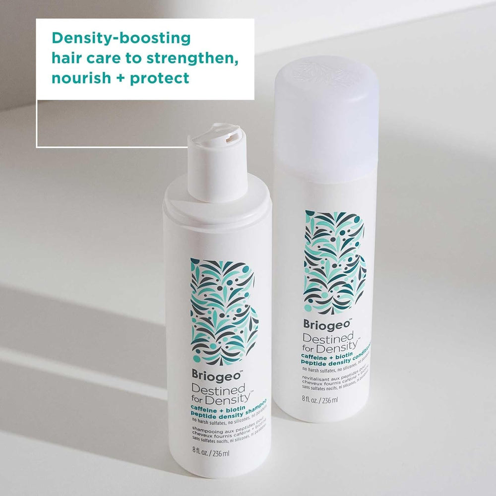 Briogeo Destined For Density shampoo foam lather demonstrates cleansing and scalp stimulation benefits.