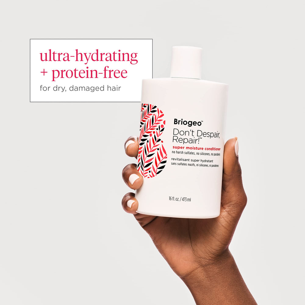 Briogeo Don't Despair Repair conditioner swatch demonstrates rich, spreadable formula.