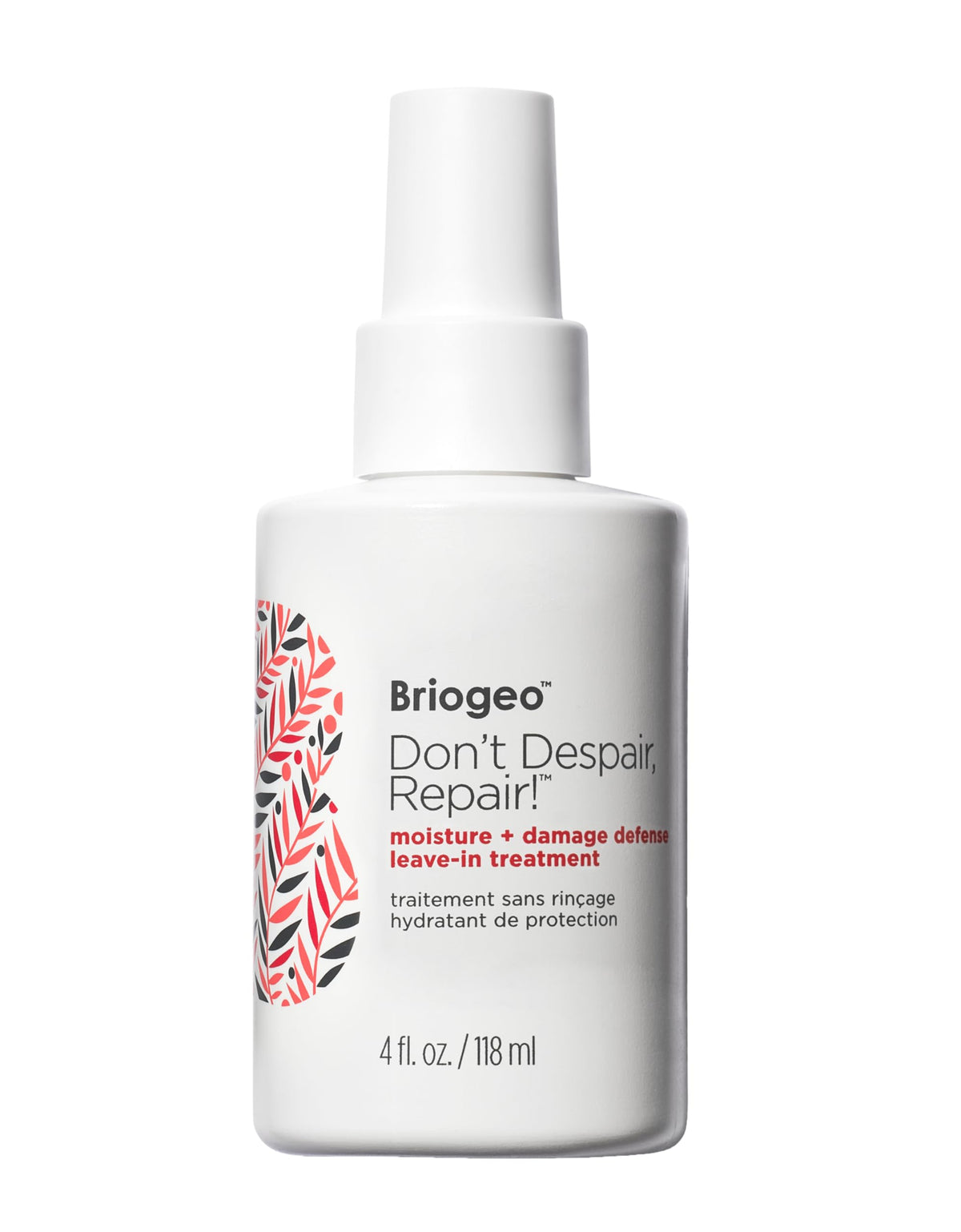 Briogeo Don't Despair, Repair leave-in bottle close-up for lightweight hydration.