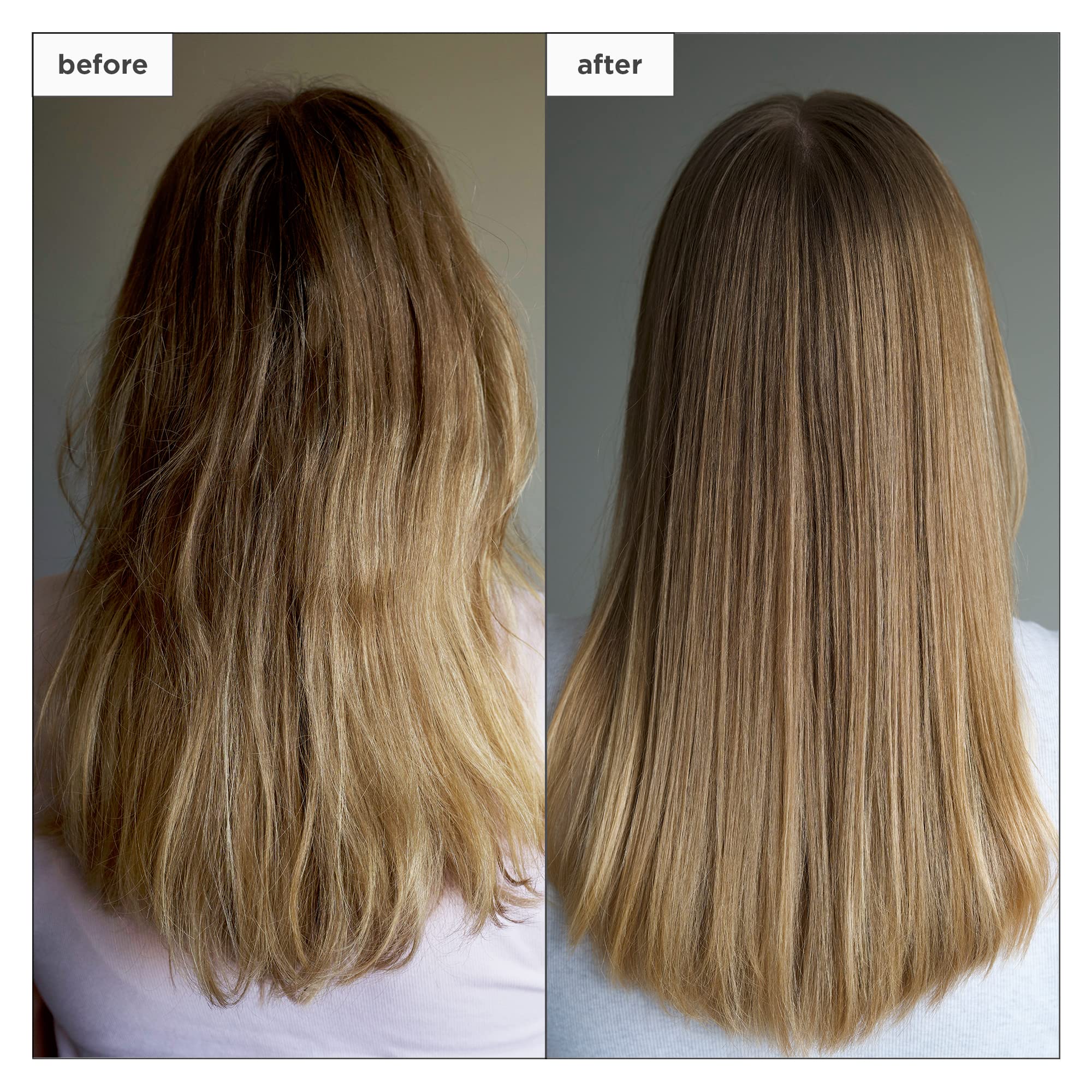 Briogeo Don't Despair, Repair leave-in on damp hair showing smooth texture.