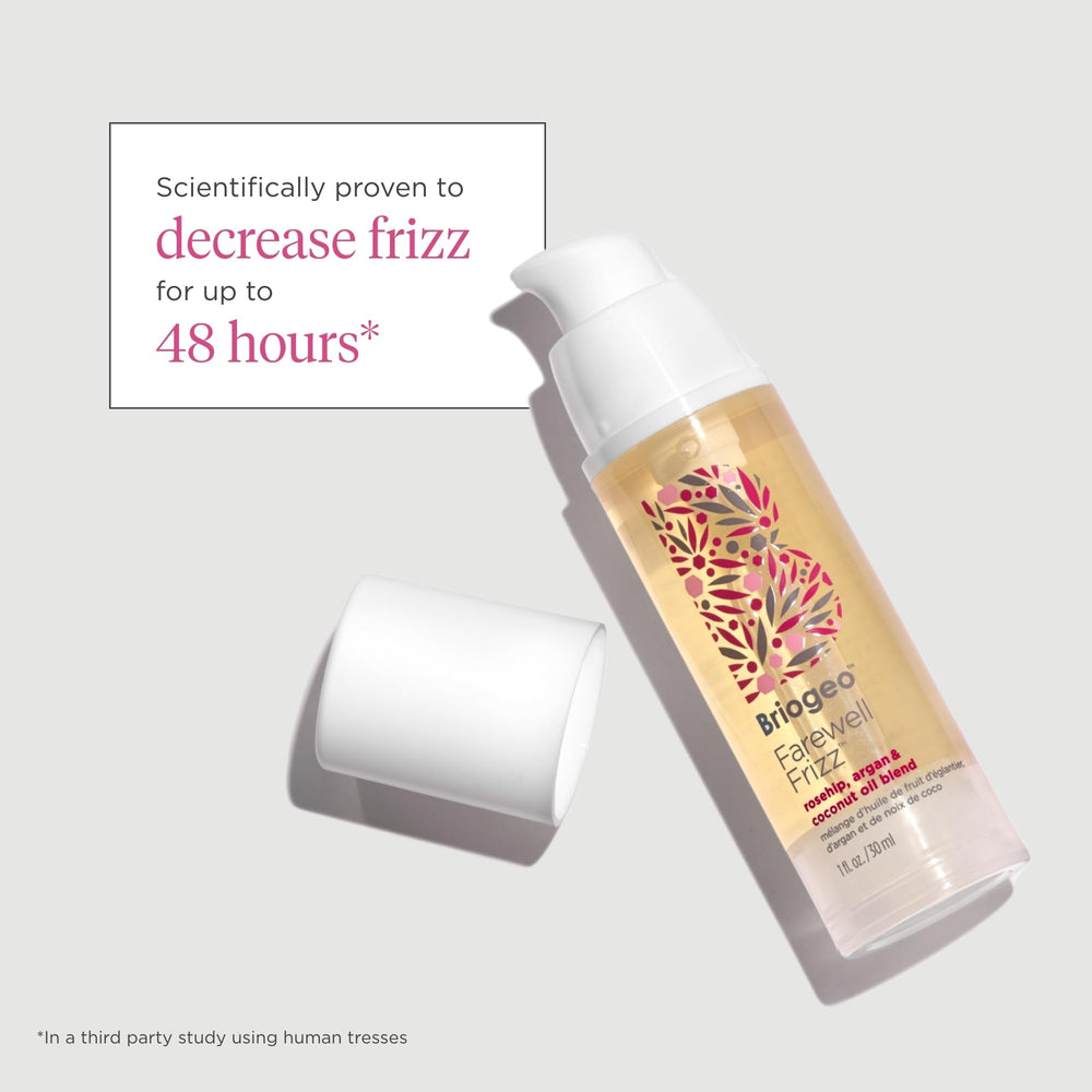 Briogeo Farewell Frizz finishes with smooth ends and added gloss.