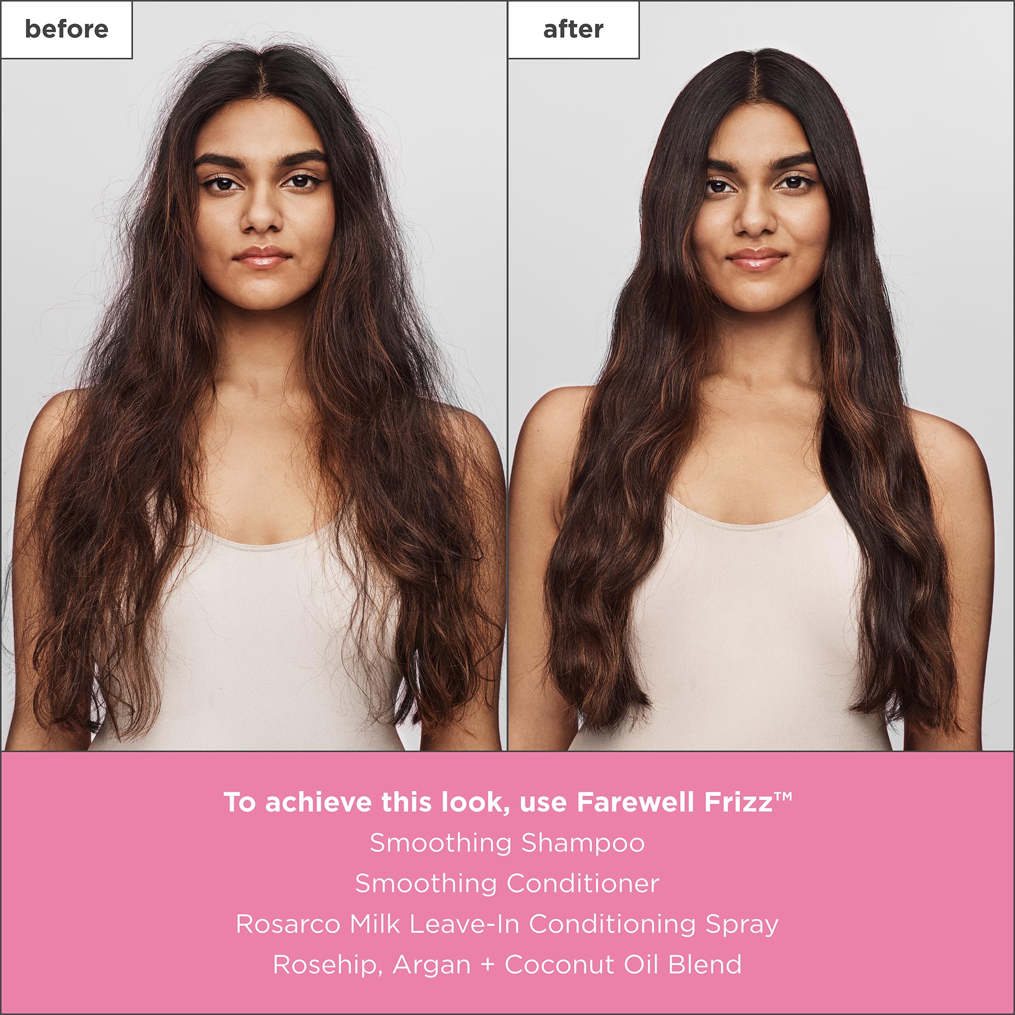 Briogeo Farewell Frizz Shampoo ingredients rosehip argan coconut provide hydration and shine.