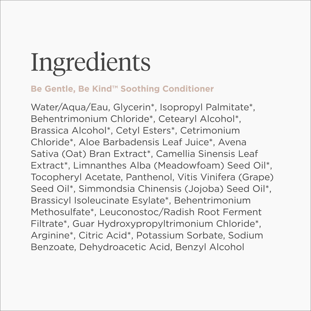 Briogeo fragrance-free bottle in hands underscores sensitive-skin friendly conditioning.