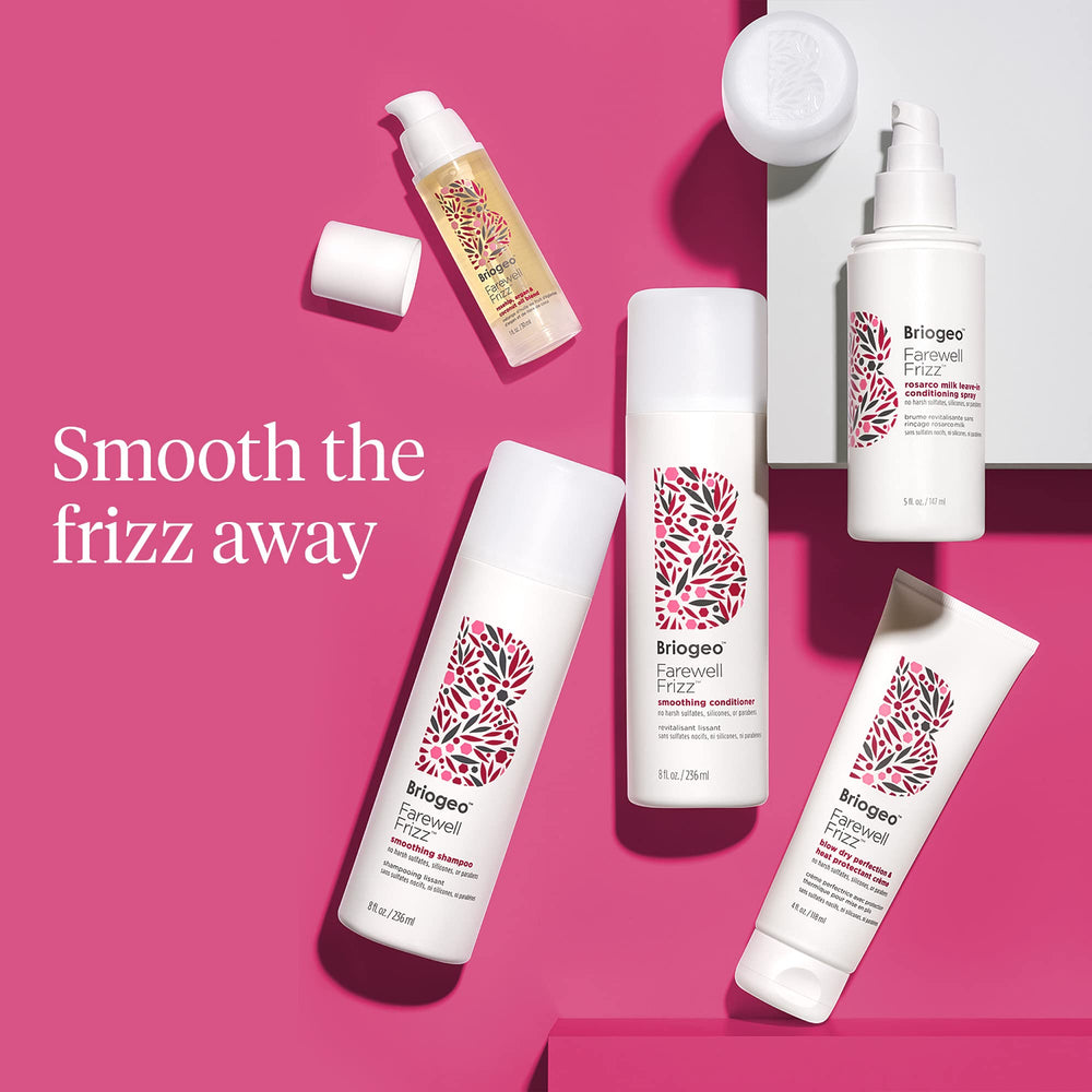 Briogeo Leave-in spray applied on damp hair for detangling ease.